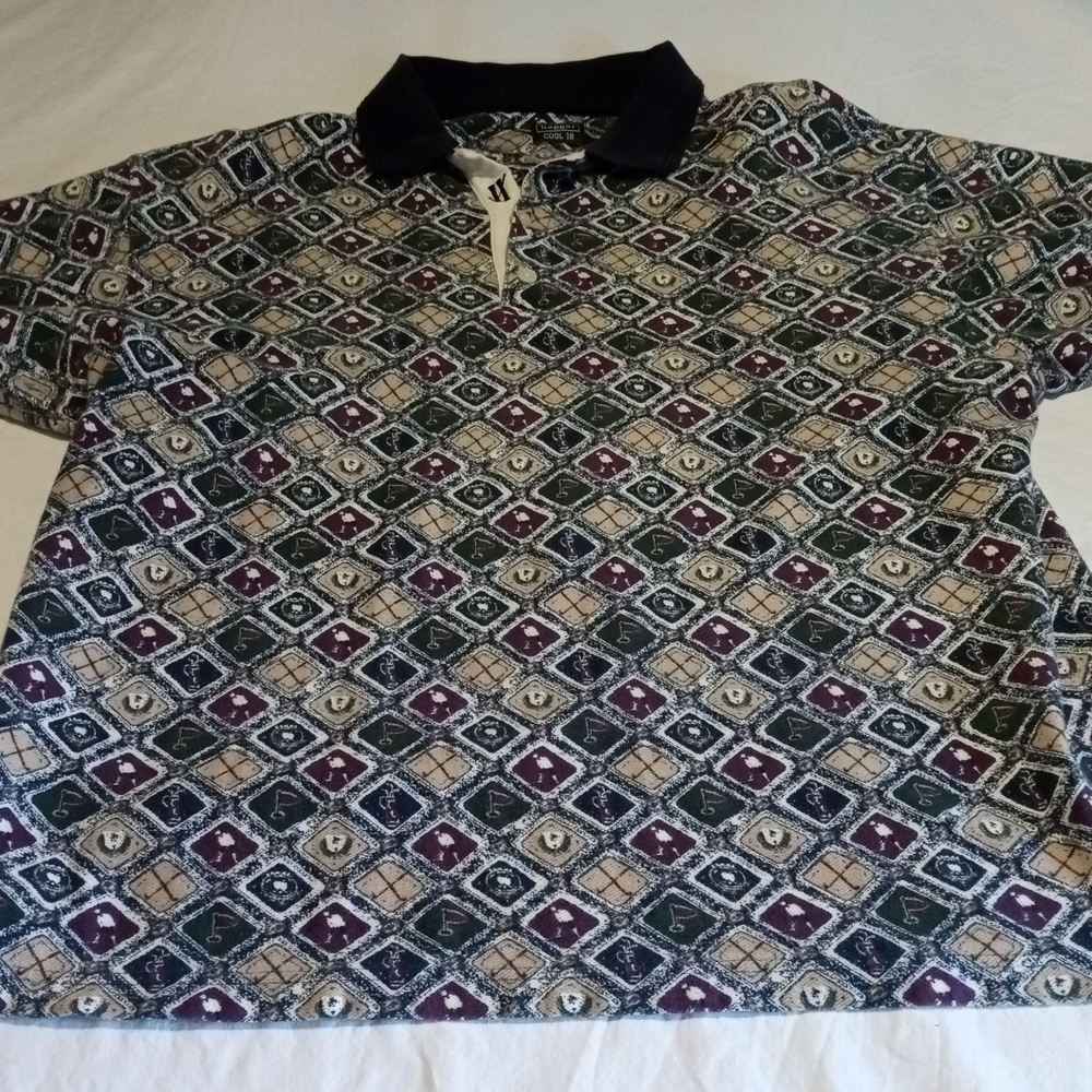 Haggar Men's Polo Shirt with Geometric Pattern